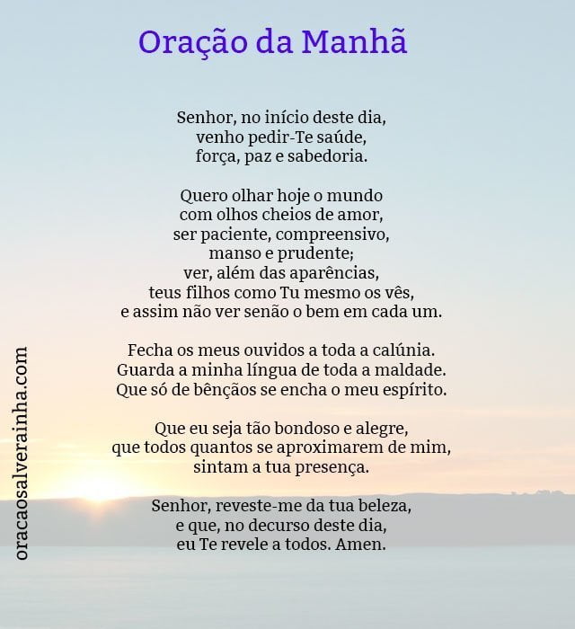 oração da manhã