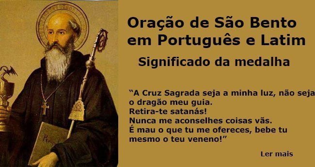 Oração de São Bento em português e Latim
