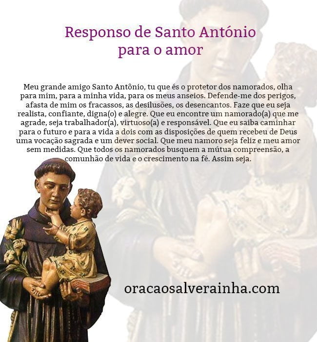 Responso de Santo António para namorados