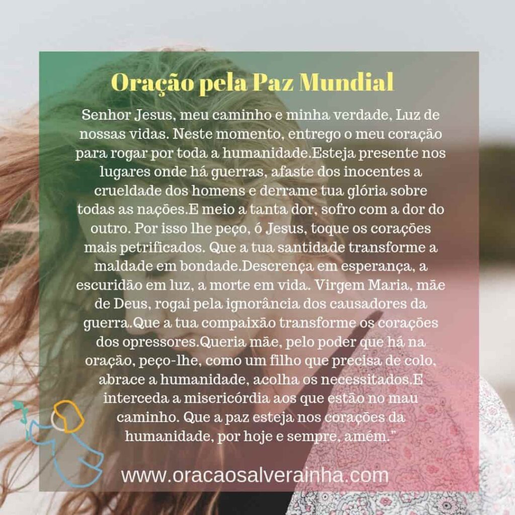 oracao pela paz mundial