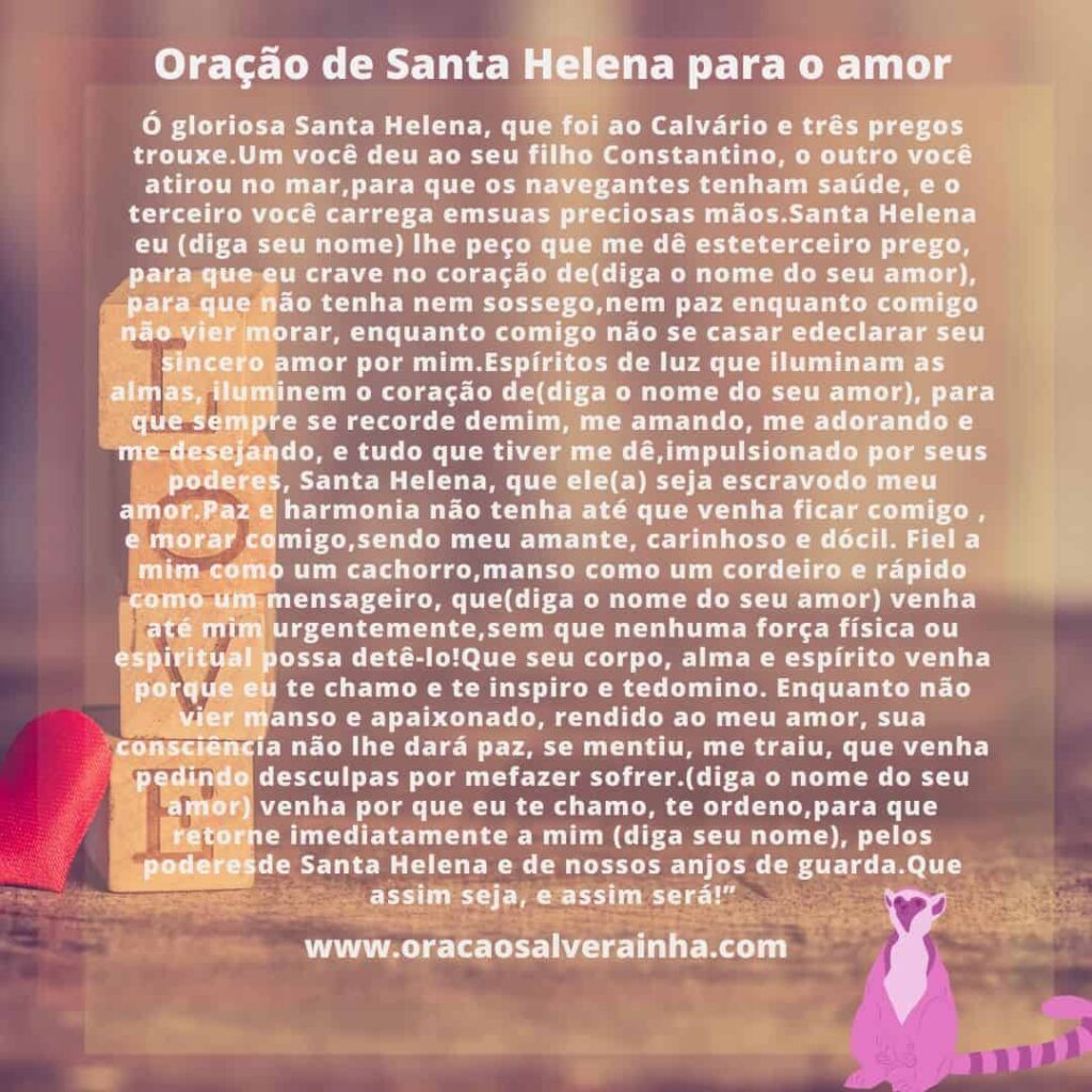 oracao santa helena para amor