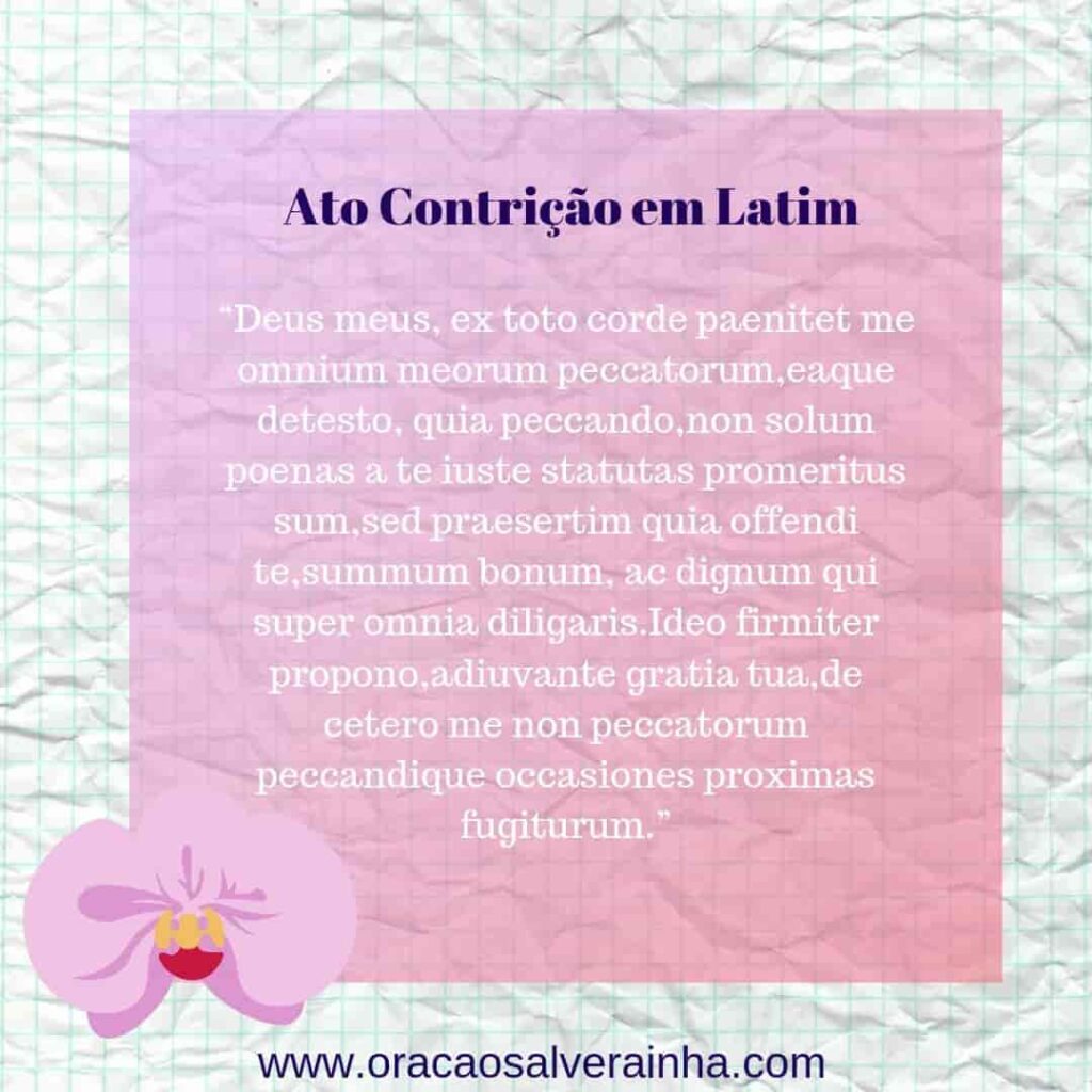 ato contrição em latim