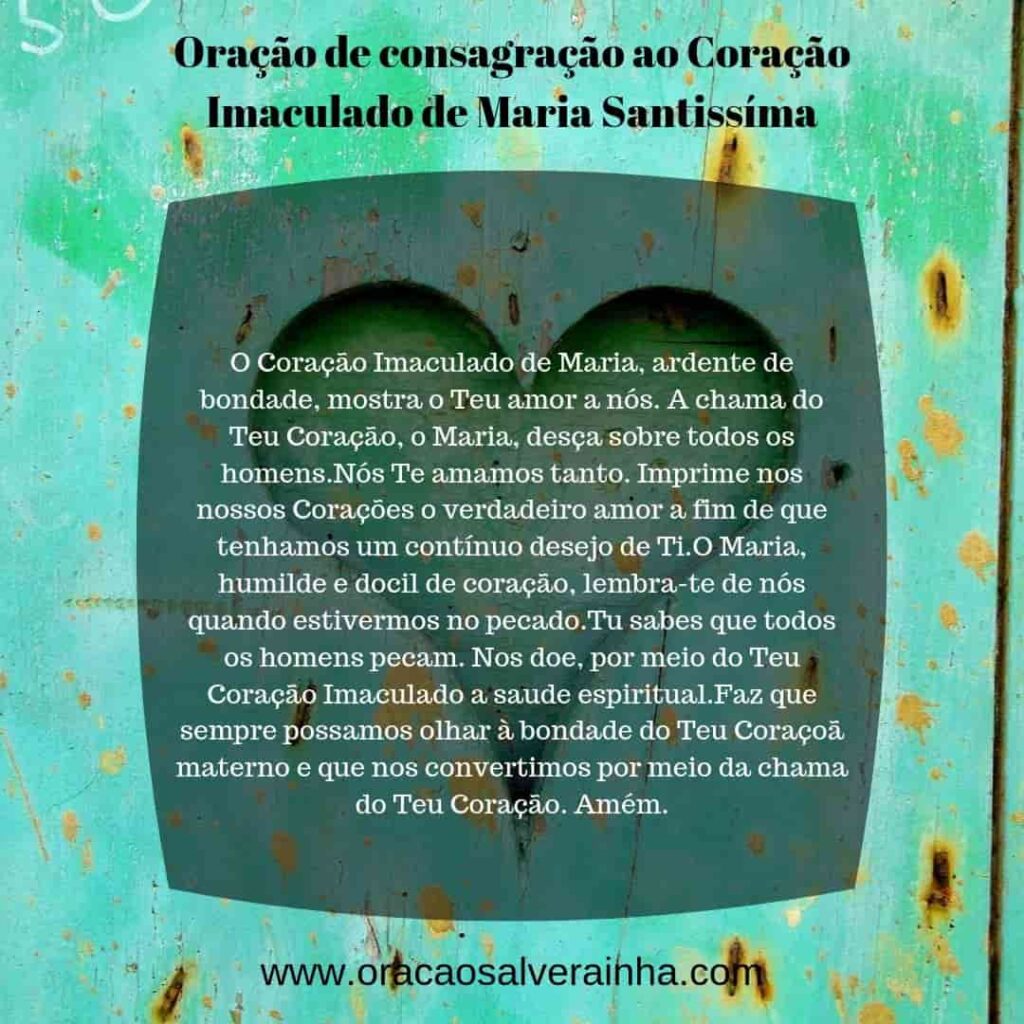 consagração ao Coração Imaculado de Maria Santissíma