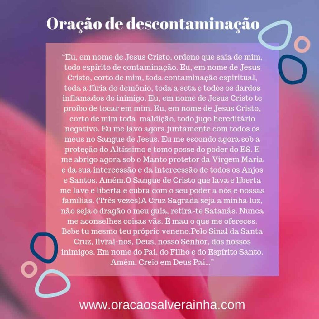 oração de descontaminação espiritual