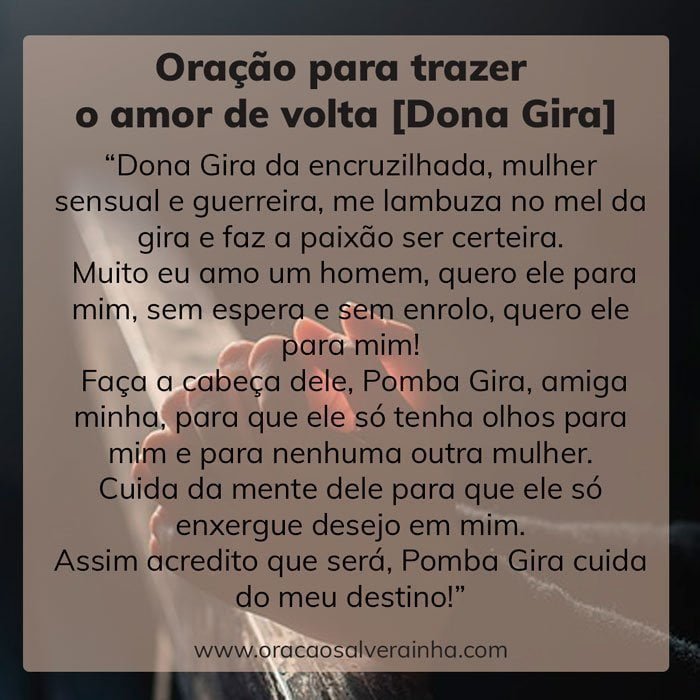 oração para trazer amor de volta