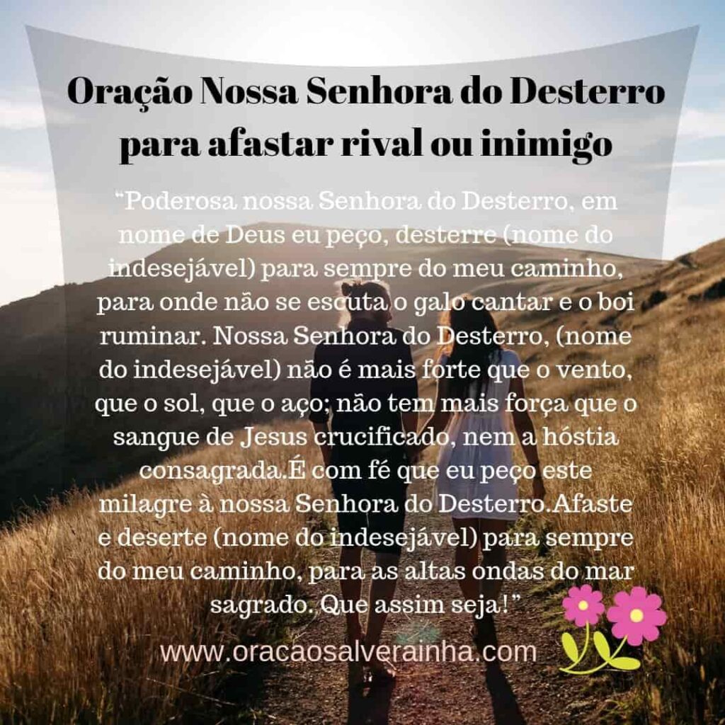 Oração Nossa Senhora do Desterro contra Inimigos