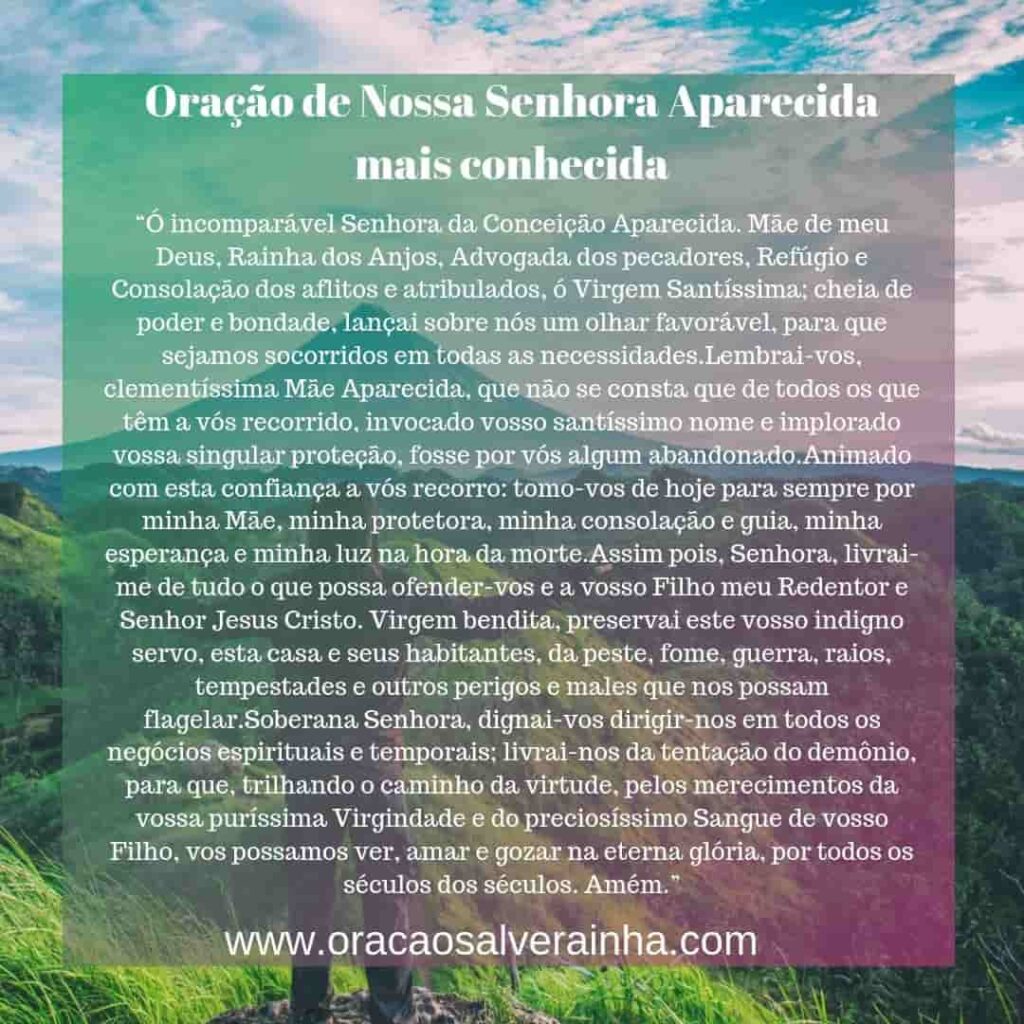 Oração nossa senhora aparecida