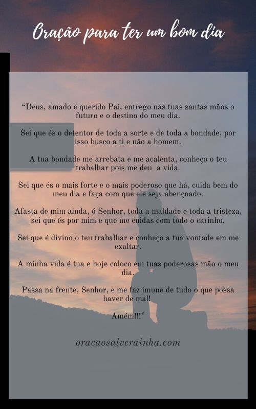 Oração para ter um bom dia