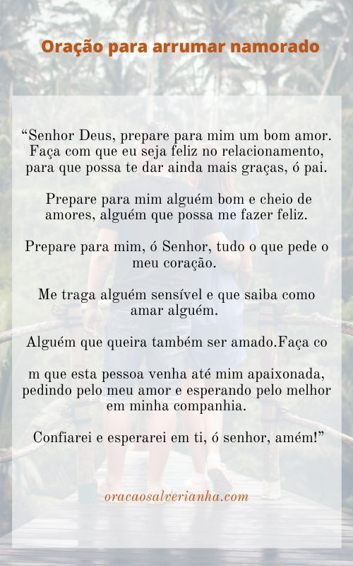 Oração para arrumar namorado