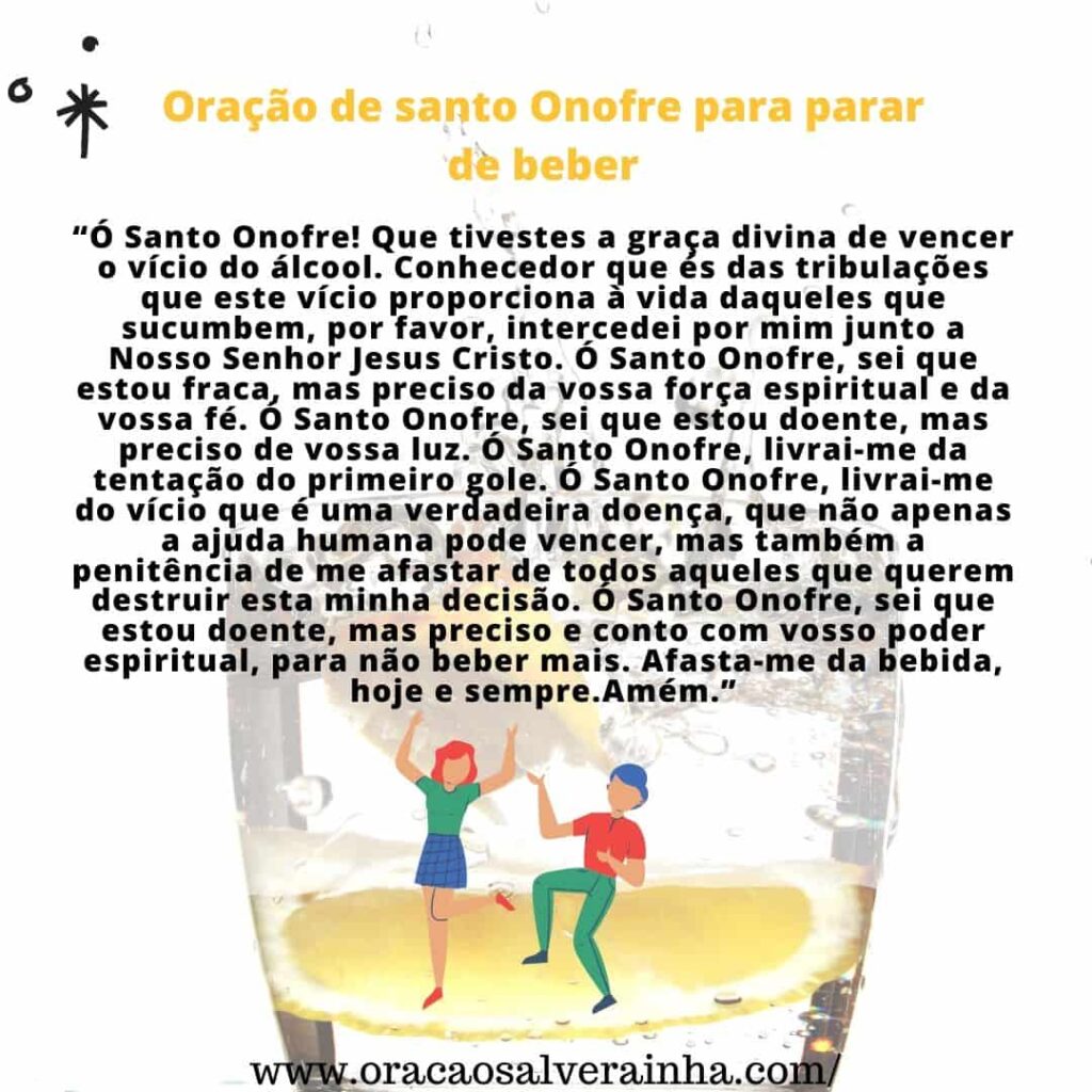 Oração para parar de beber