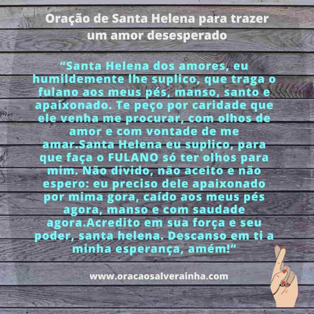 Oração de Santa Helena para trazer um amor desesperado