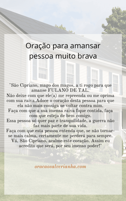 Oração para amansar uma pessoa